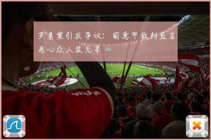 罗基案引发争议：前意甲裁判直言恶心众人装无辜